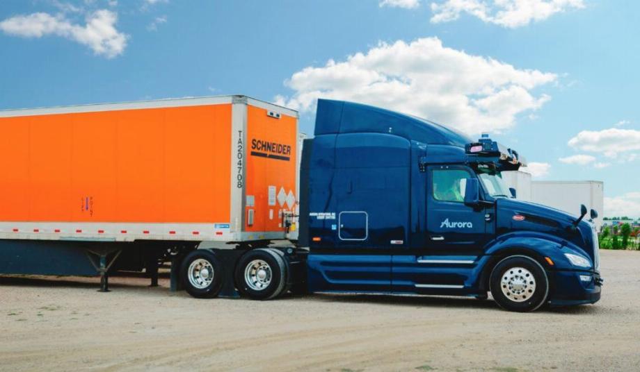 Un camion Aurora autonome roulant au Texas (Aurora)